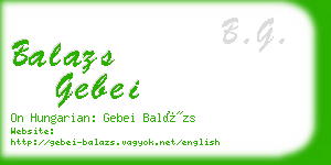 balazs gebei business card